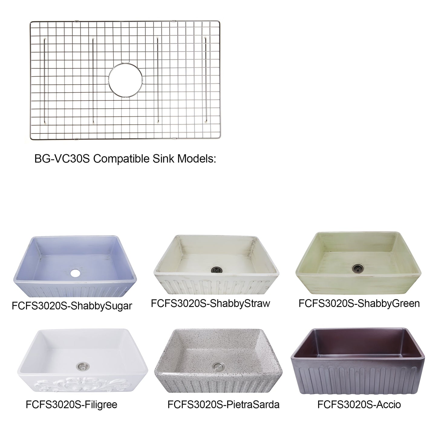 Nantucket Sinks Premium Kitchen 27" Polished Silver Stainless Steel Stainless Steel Bottom Grid BG-VC30S