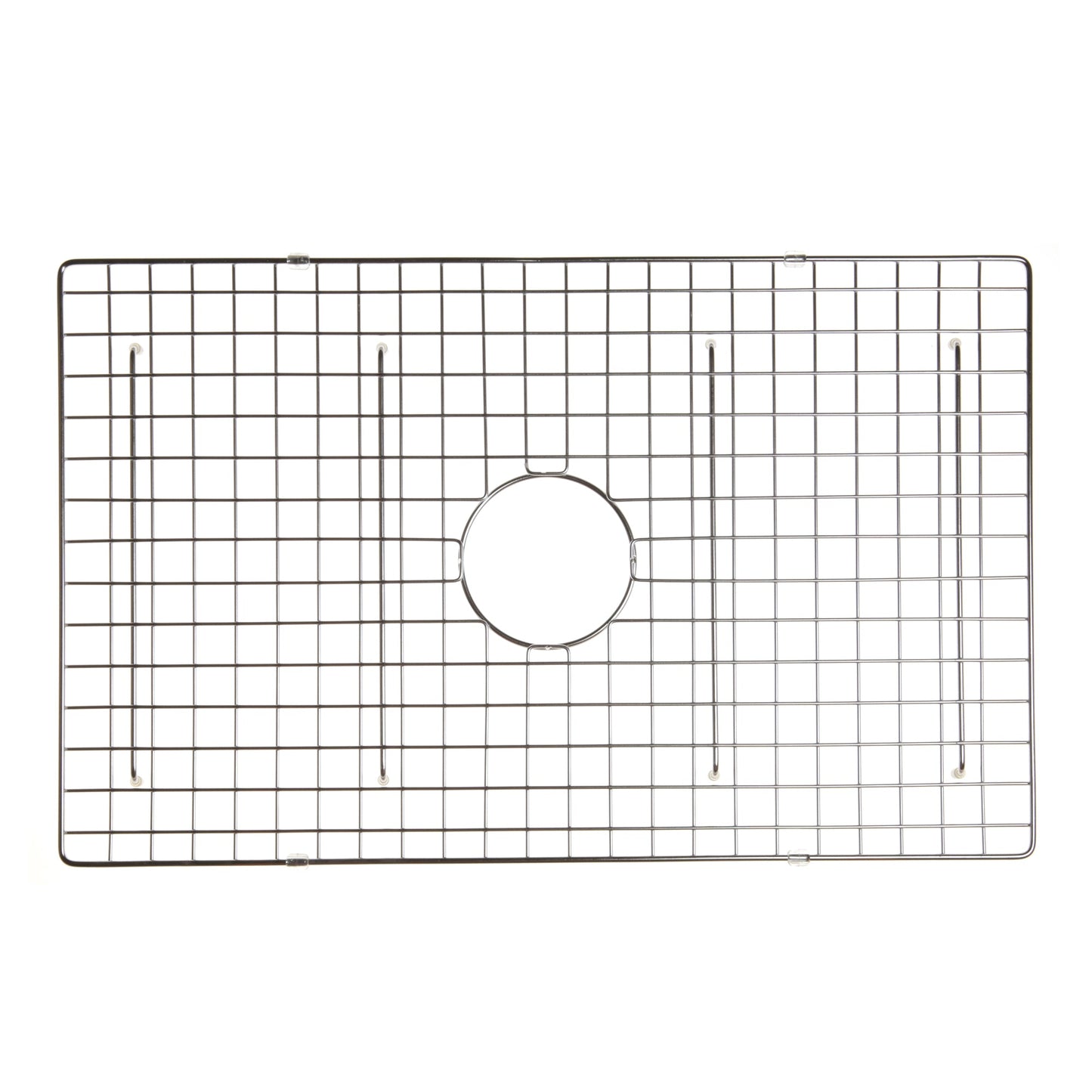 Nantucket Sinks Premium Kitchen 27" Polished Silver Stainless Steel Stainless Steel Bottom Grid BG-VC30S