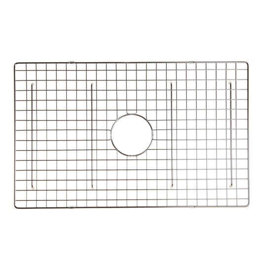 Nantucket Sinks Premium Kitchen 27" Polished Silver Stainless Steel Stainless Steel Bottom Grid BG-VC30S