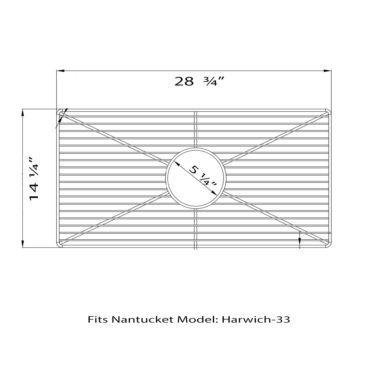 Nantucket Sinks Premium Kitchen 29" Polished Silver Stainless Steel Stainless Steel Bottom Grid BG-HA33