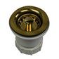 Nantucket Sinks Premium Kitchen 3" Polished Brass Brass Brass Junior Duo Bar Sink Drain