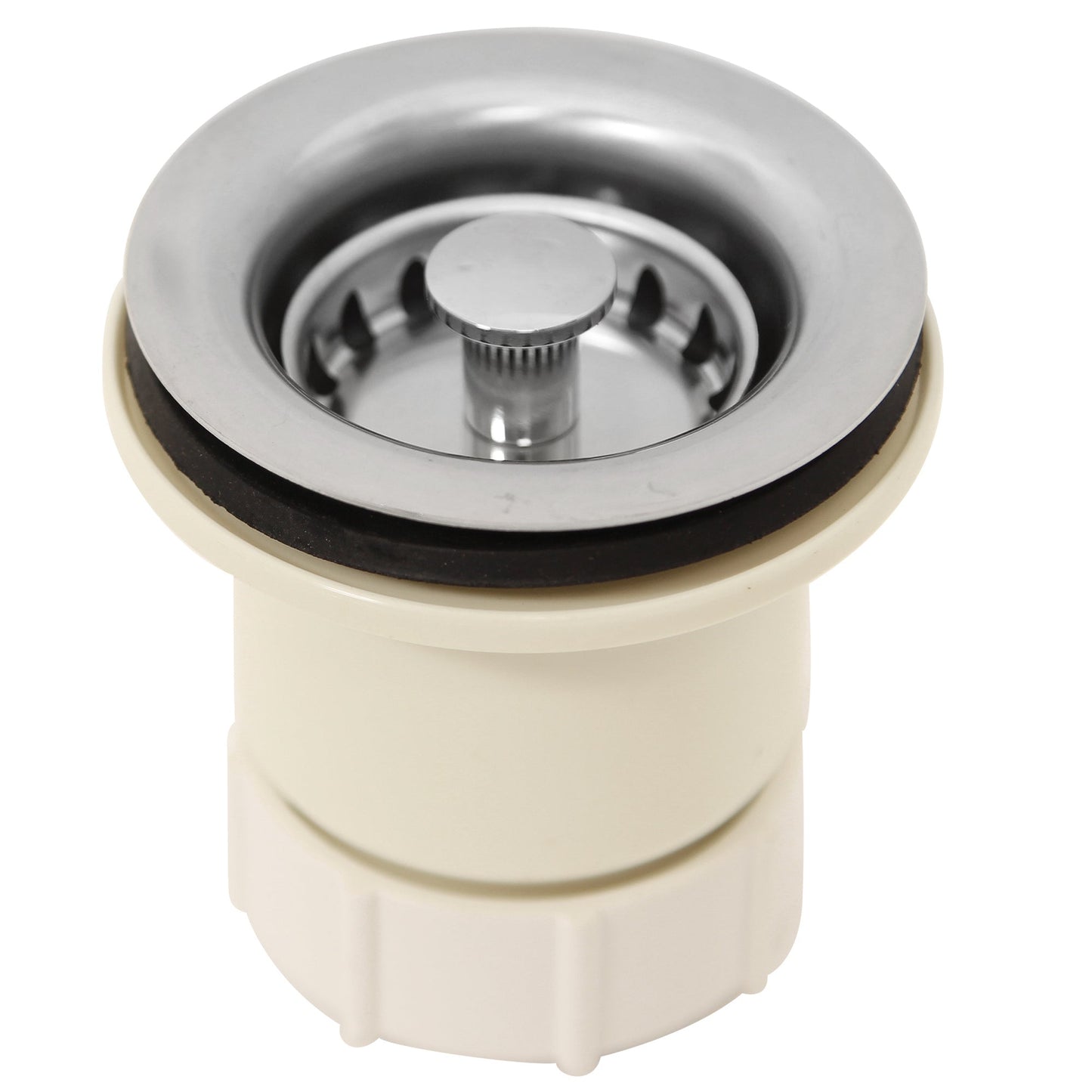 Nantucket Sinks Premium Kitchen 3" Polished Stainless Steel Junior Duo Bar Sink Drain