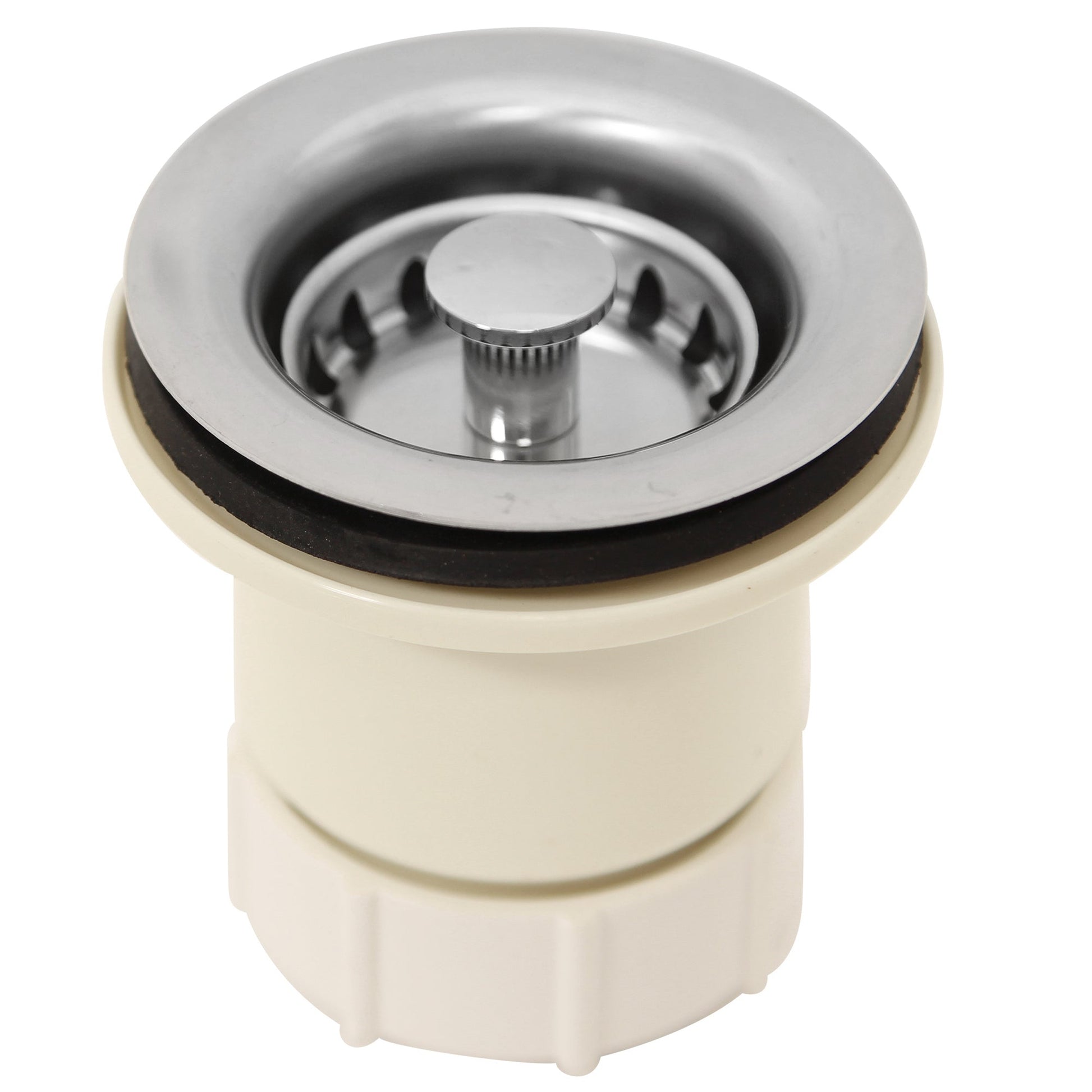 Nantucket Sinks Premium Kitchen 3" Polished Stainless Steel Junior Duo Bar Sink Drain