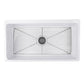Nantucket Sinks Premium Kitchen 31" Polished Silver Stainless Steel Stainless Steel Bottom Grid BG-YM36