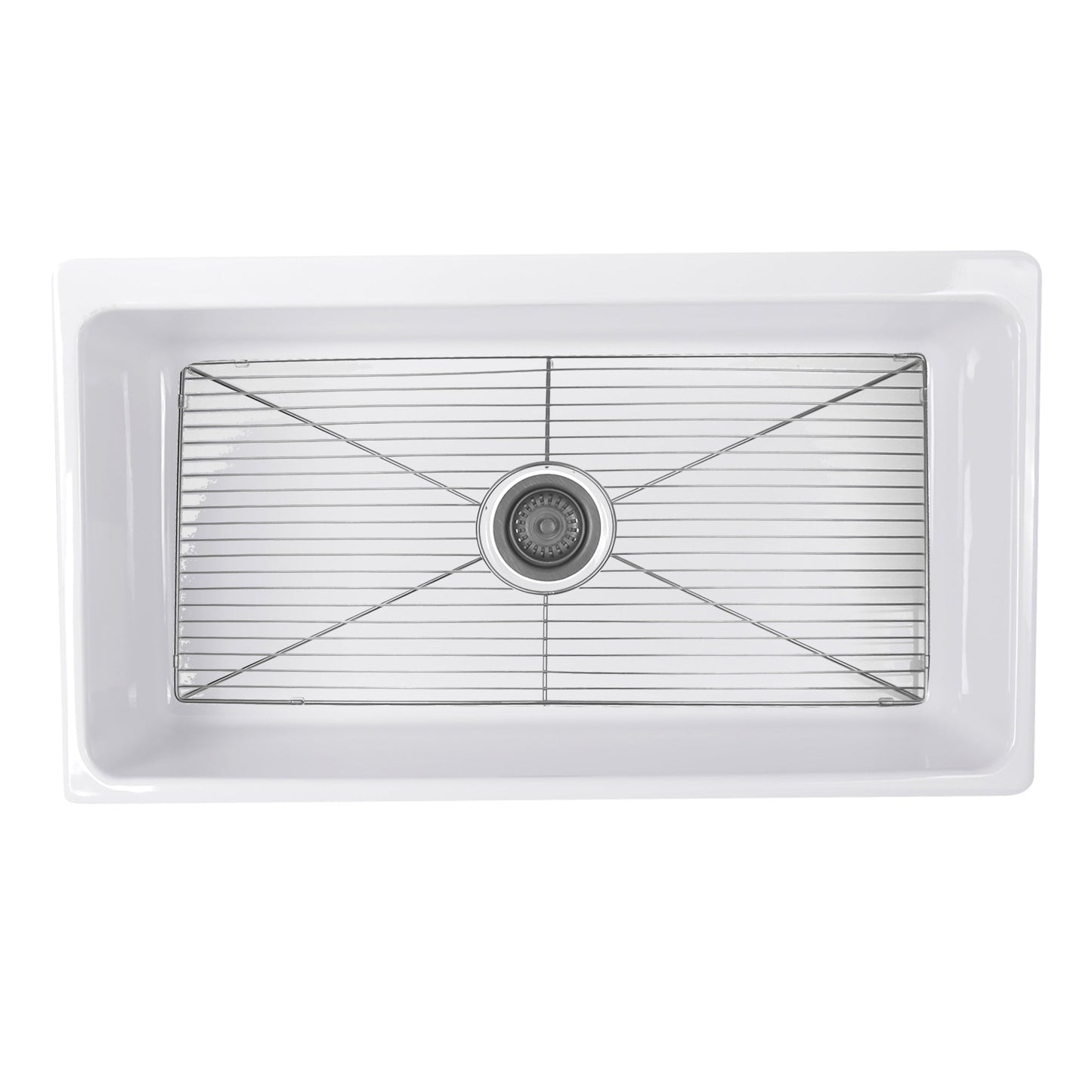 Nantucket Sinks Premium Kitchen 31" Polished Silver Stainless Steel Stainless Steel Bottom Grid BG-YM36