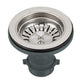 Nantucket Sinks Premium Kitchen 4" Brushed Satin Silver Stainless Steel Basket Strainer Kitchen Drain for Sinks