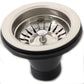 Nantucket Sinks Premium Kitchen 4" Brushed Satin Silver Stainless Steel Basket Strainer Kitchen Drain for Sinks