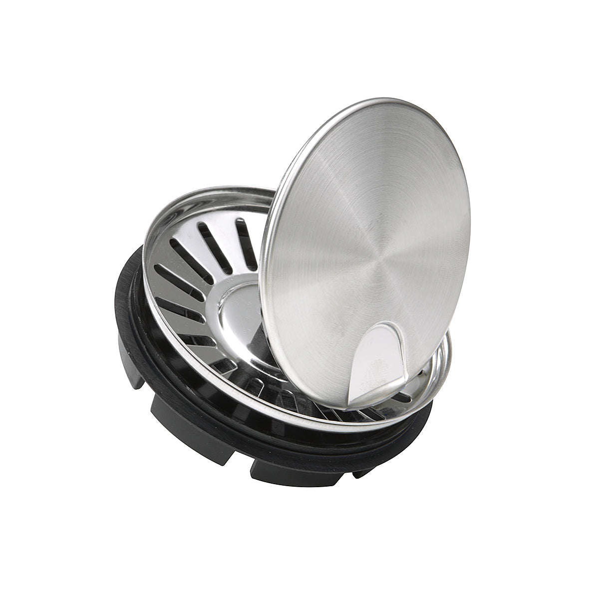 Nantucket Sinks Premium Kitchen 4" Brushed Satin Stainless Steel Crumb Cup Disposal Drain Kitchen Drain