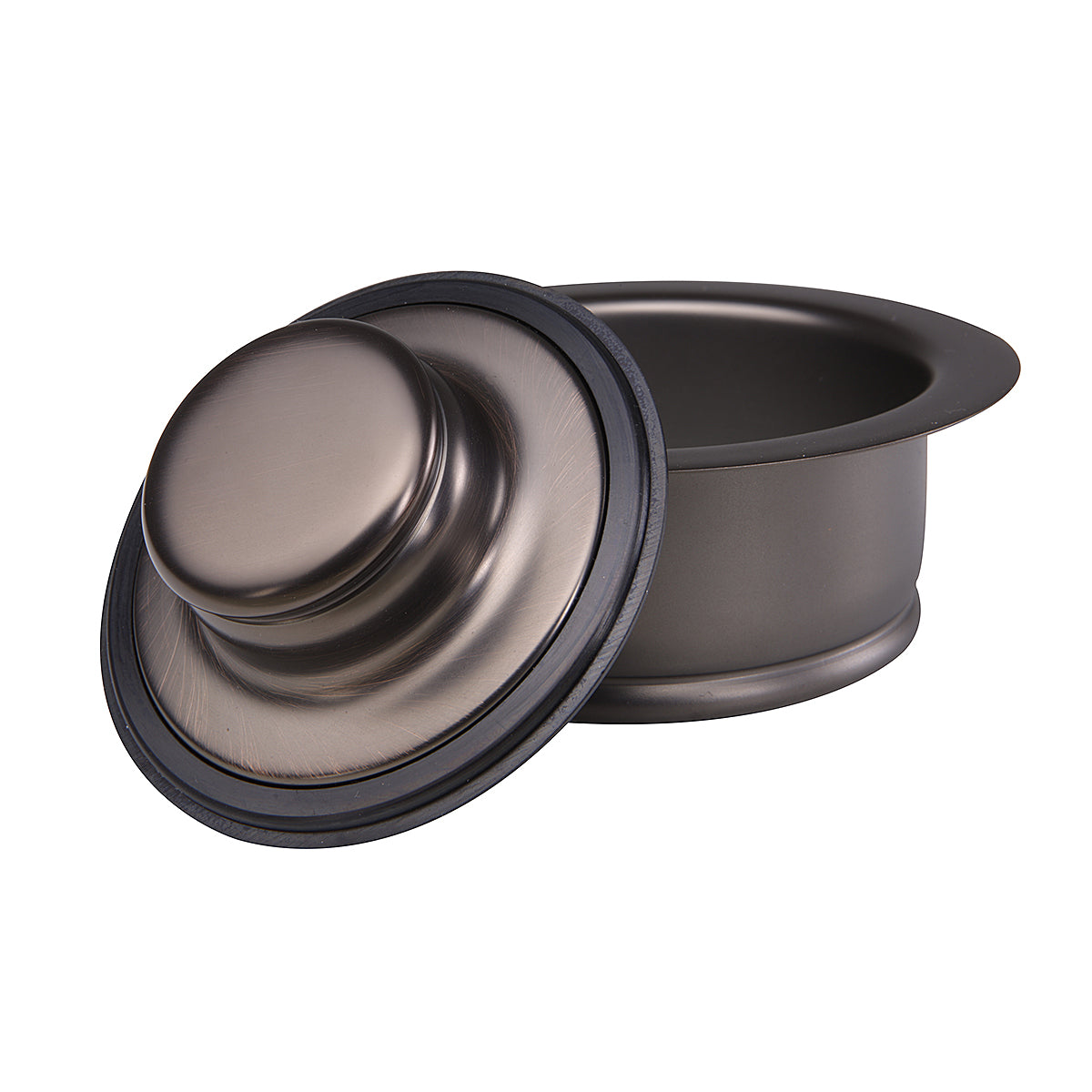 Nantucket Sinks Premium Kitchen 5" Antique Copper Dark Copper Brass Disposal Kitchen Sink Drain