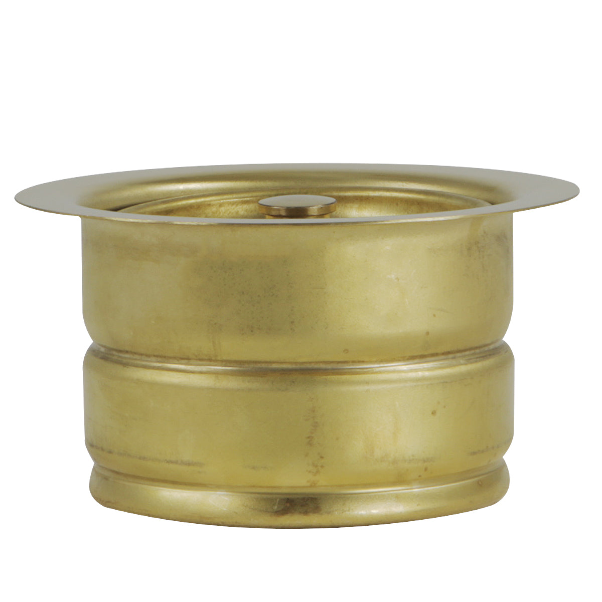 Nantucket Sinks Premium Kitchen 5" Brass Stainless Steel Extended Flange Disposal Kitchen Drain