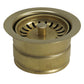 Nantucket Sinks Premium Kitchen 5" Brass Stainless Steel Extended Flange Disposal Kitchen Drain