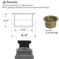 Nantucket Sinks Premium Kitchen 5" Brass Stainless Steel Extended Flange Disposal Kitchen Drain