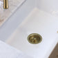 Nantucket Sinks Premium Kitchen 5" Brass Stainless Steel Extended Flange Disposal Kitchen Drain