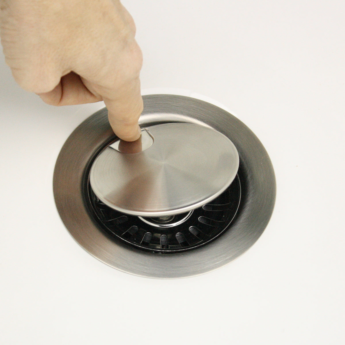 Nantucket Sinks Premium Kitchen 5" Brushed Satin Stainless Steel Flip Top Crumb Cup Inch Kitchen Drain