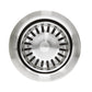Nantucket Sinks Premium Kitchen 5" Brushed Stainless Silver Stainless Steel Extended Flange Disposal Kitchen Drain