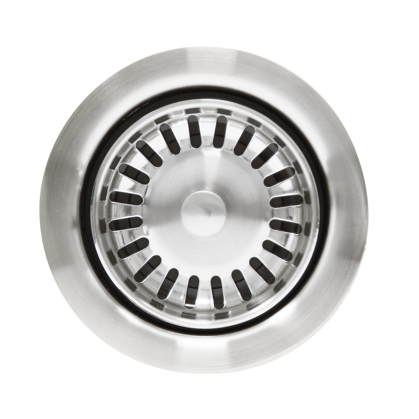 Nantucket Sinks Premium Kitchen 5" Brushed Stainless Silver Stainless Steel Extended Flange Disposal Kitchen Drain