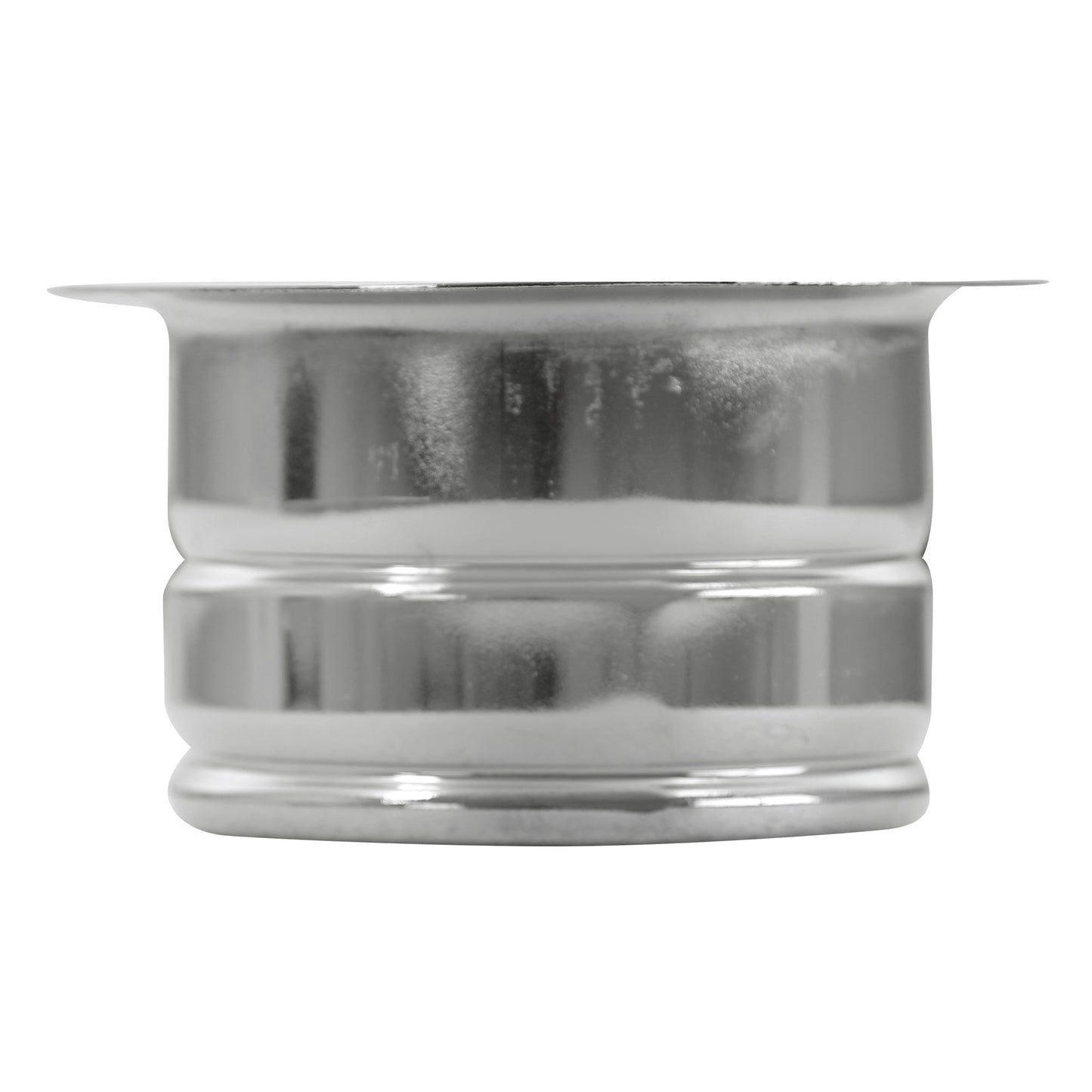 Nantucket Sinks Premium Kitchen 5" Brushed Stainless Silver Stainless Steel Extended Flange Disposal Kitchen Drain