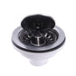 Nantucket Sinks Premium Kitchen 5" Chrome Stainless Steel Flip Top Crumb Cup Kitchen Drain