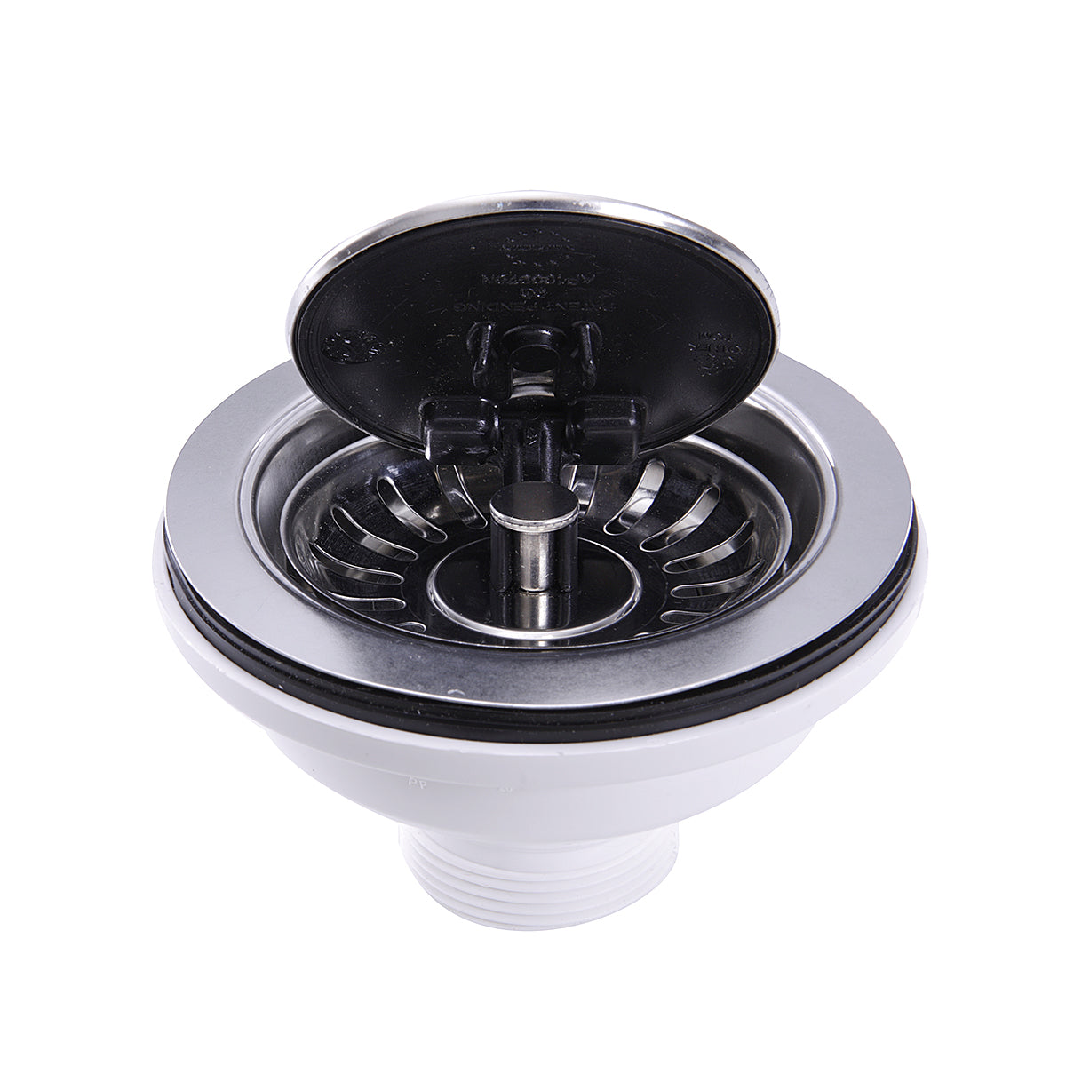 Nantucket Sinks Premium Kitchen 5" Chrome Stainless Steel Flip Top Crumb Cup Kitchen Drain