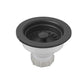 Nantucket Sinks Premium Kitchen 5" Matte Black Polymer and Plastic Basket Strainer Kitchen Drain For Granite Composite Sinks