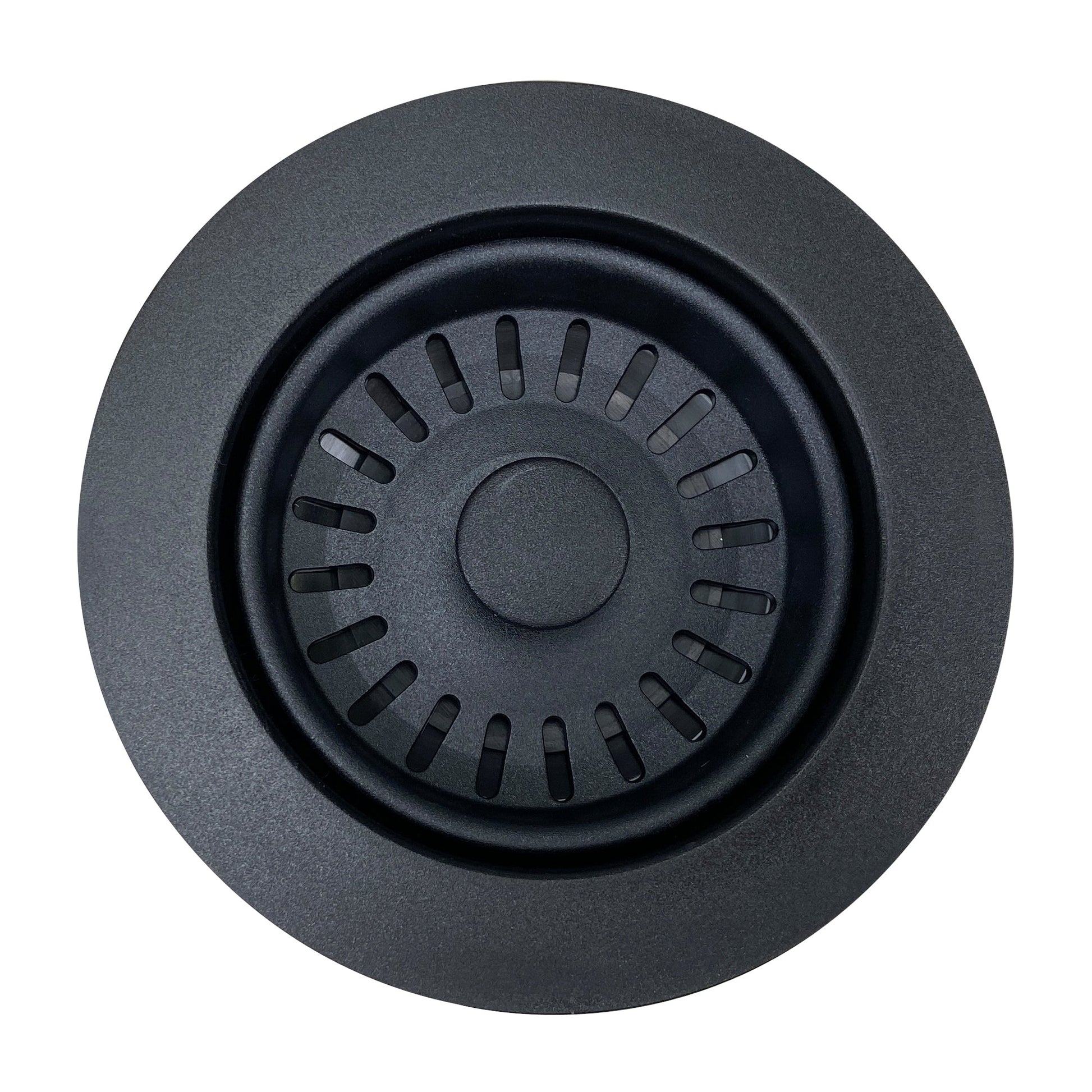 Nantucket Sinks Premium Kitchen 5" Matte Black Polymer and Plastic Basket Strainer Kitchen Drain For Granite Composite Sinks