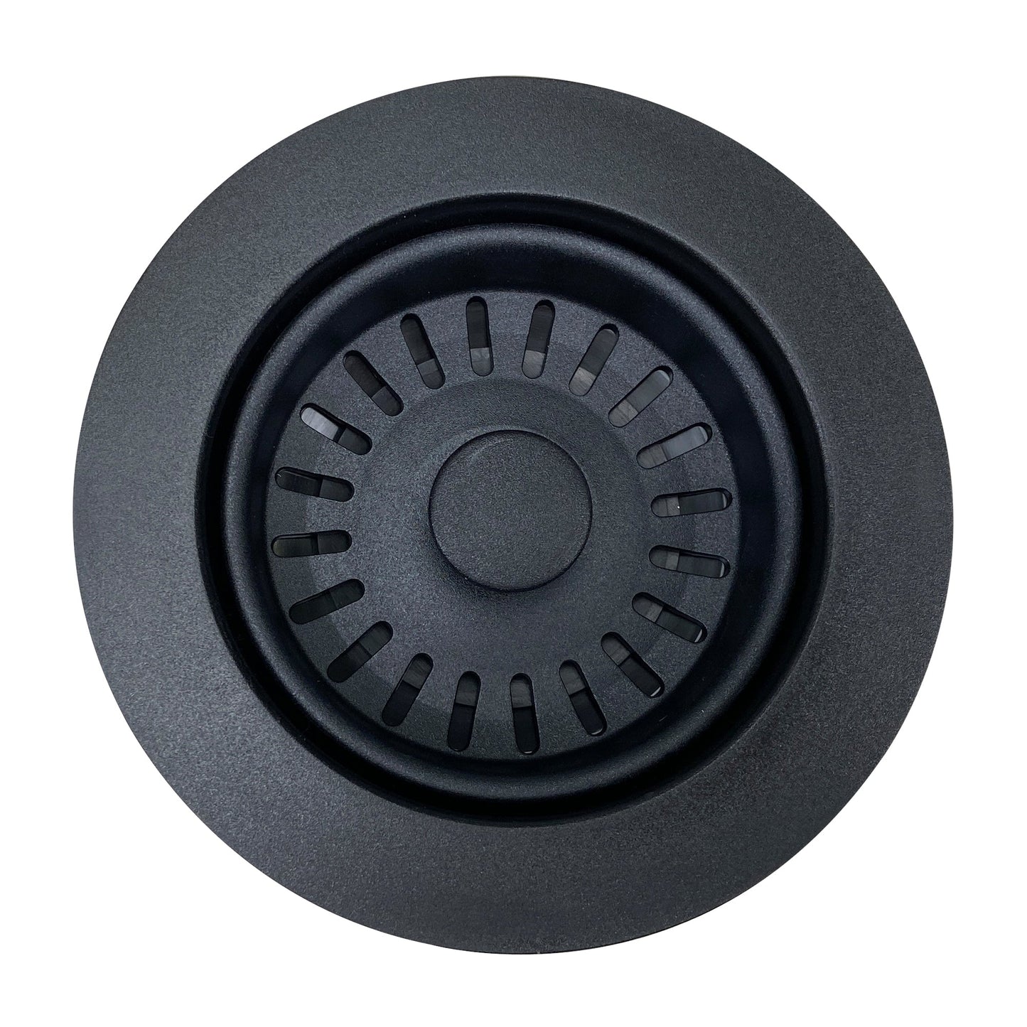Nantucket Sinks Premium Kitchen 5" Matte Black Polymer and Plastic Disposal Trim For Granite Composite Sinks