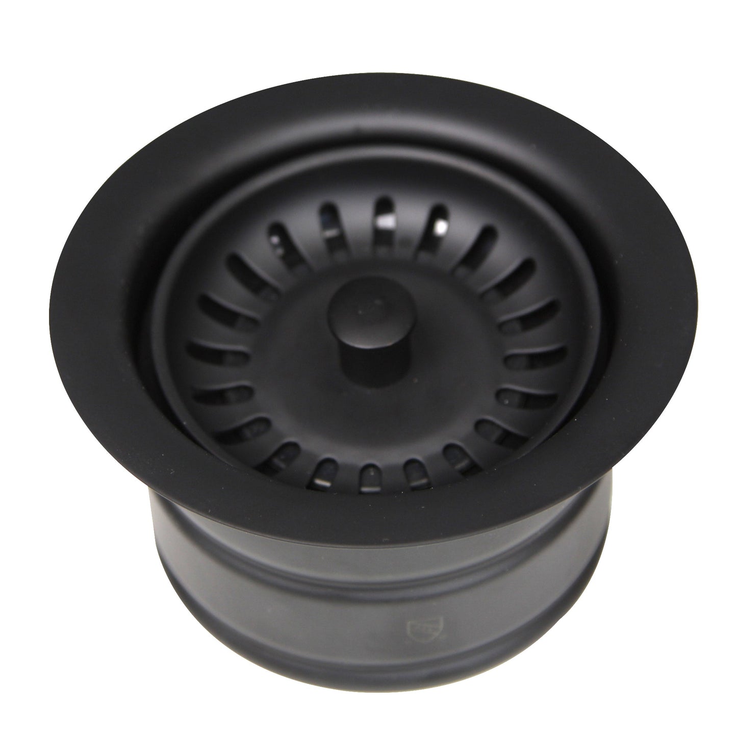 Nantucket Sinks Premium Kitchen 5" Matte Black Stainless Steel Extended Flange Disposal Kitchen Drain