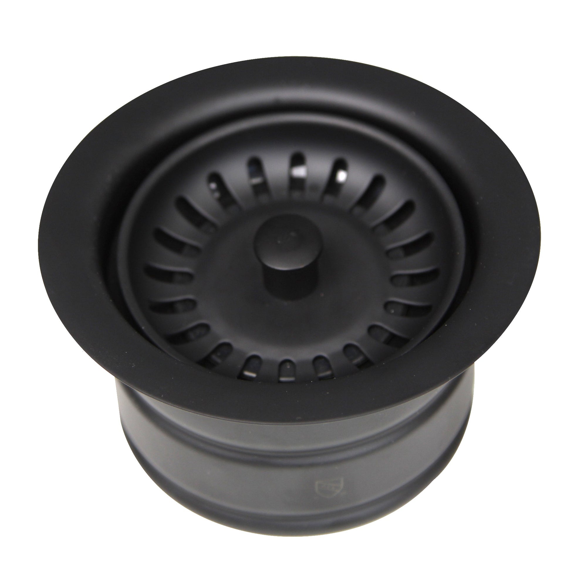 Nantucket Sinks Premium Kitchen 5" Matte Black Stainless Steel Extended Flange Disposal Kitchen Drain