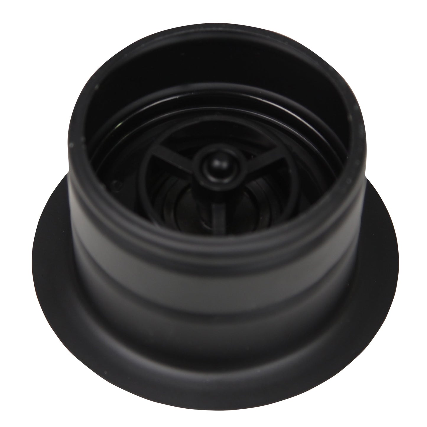 Nantucket Sinks Premium Kitchen 5" Matte Black Stainless Steel Extended Flange Disposal Kitchen Drain