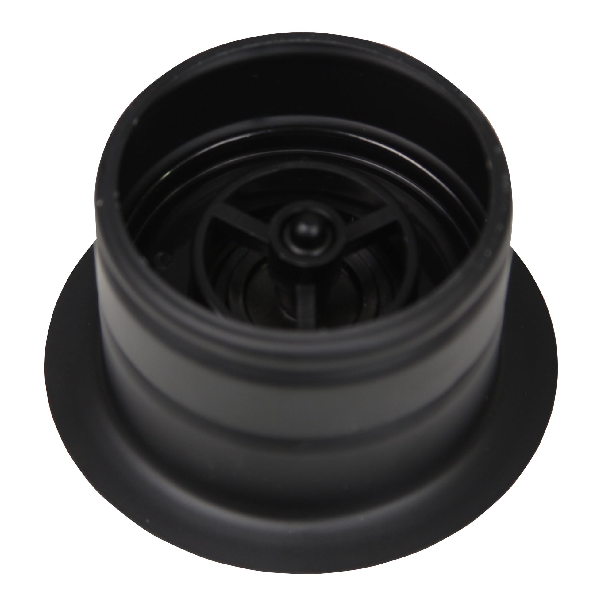 Nantucket Sinks Premium Kitchen 5" Matte Black Stainless Steel Extended Flange Disposal Kitchen Drain