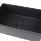 Nantucket Sinks Premium Kitchen 5" Matte Black Stainless Steel Extended Flange Disposal Kitchen Drain