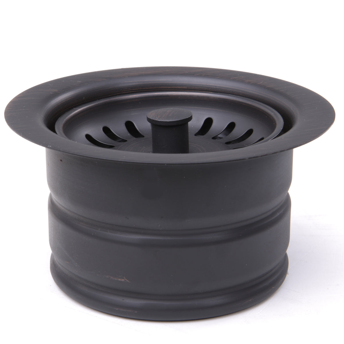 Nantucket Sinks Premium Kitchen 5" Oil Rubbed Dark Bronze Stainless Steel Extended Flange Disposal Kitchen Drain