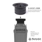 Nantucket Sinks Premium Kitchen 5" Oil Rubbed Dark Bronze Stainless Steel Extended Flange Disposal Kitchen Drain