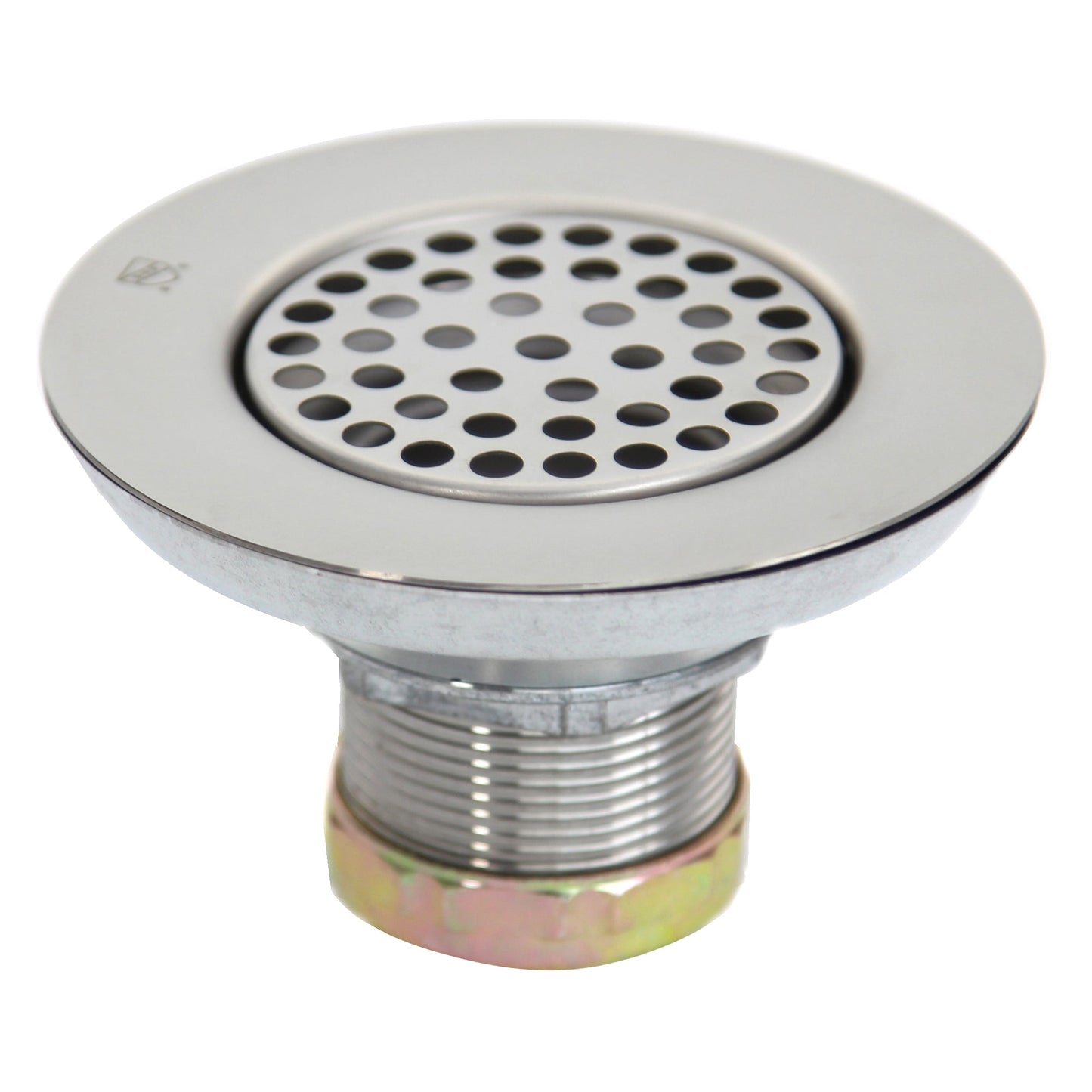 Nantucket Sinks Premium Kitchen 5" Polished, Brushed Silver Stainless Steel/Brass Utility Sink Grid Drain