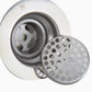 Nantucket Sinks Premium Kitchen 5" Polished, Brushed Silver Stainless Steel/Brass Utility Sink Grid Drain