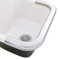 Nantucket Sinks Premium Kitchen 5" Polished, Brushed Silver Stainless Steel/Brass Utility Sink Grid Drain