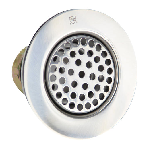 Nantucket Sinks Premium Kitchen 5" Polished, Brushed Silver Stainless Steel/Brass Utility Sink Grid Drain