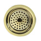 Nantucket Sinks Premium Kitchen 5" Polished Shiny Brass Kitchen Sink Drain