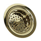 Nantucket Sinks Premium Kitchen 5" Polished Shiny Brass Kitchen Sink Drain