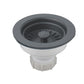 Nantucket Sinks Premium Kitchen 5" Titanium Polymer and Plastic Basket Strainer Kitchen Drain For Granite Composite Sinks