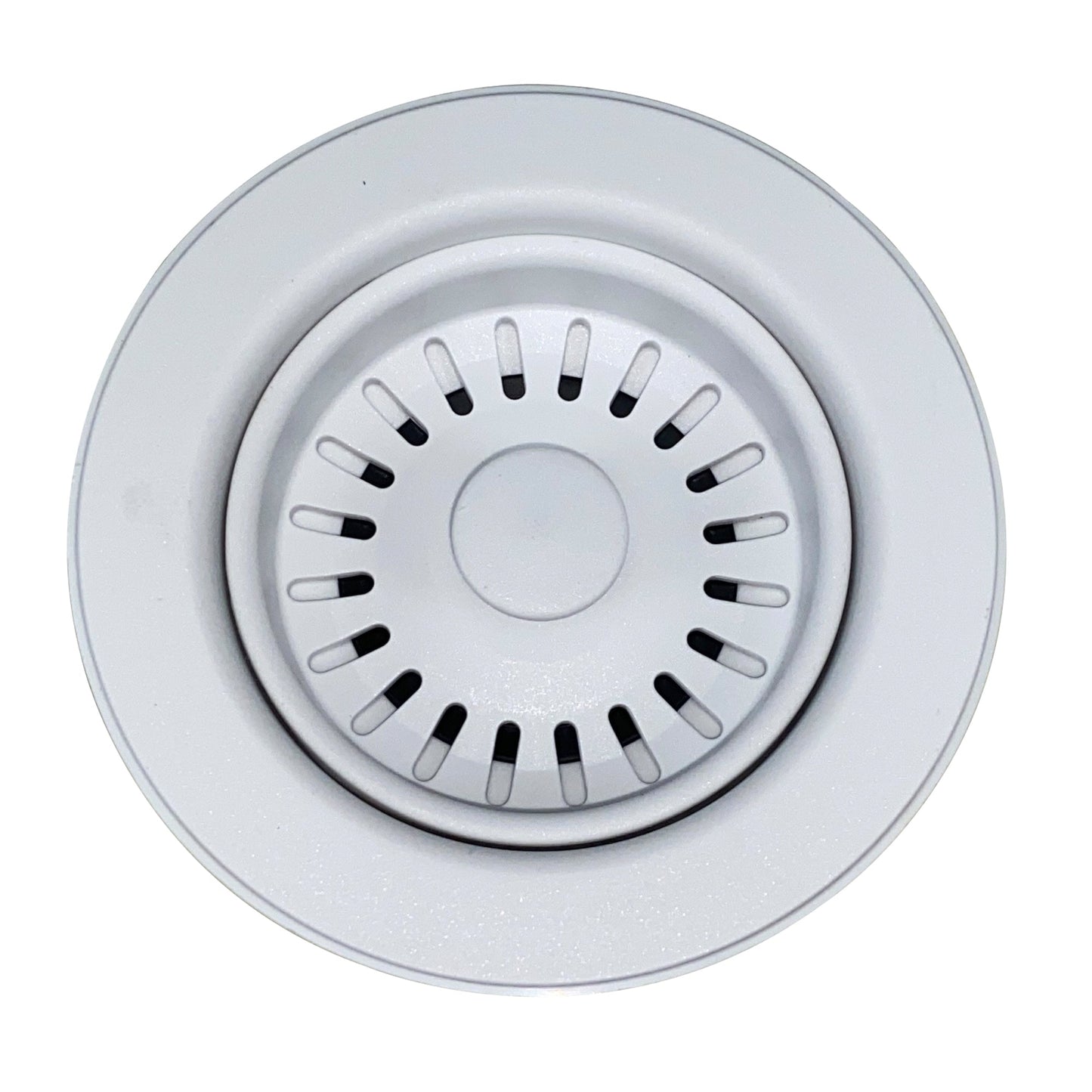 Nantucket Sinks Premium Kitchen 5" White Polymer and Plastic Disposal Trim For Granite Composite Sinks