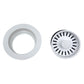 Nantucket Sinks Premium Kitchen 5" White Polymer and Plastic Disposal Trim For Granite Composite Sinks