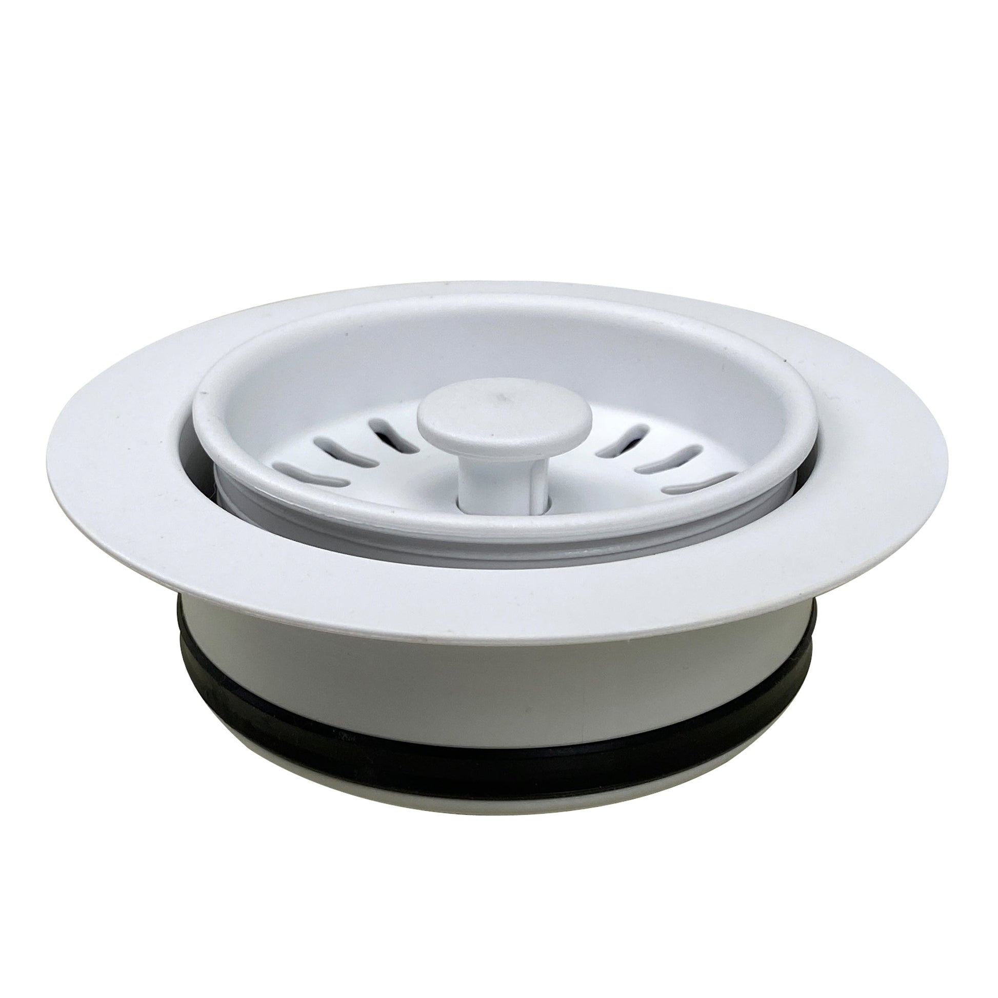 Nantucket Sinks Premium Kitchen 5" White Polymer and Plastic Disposal Trim For Granite Composite Sinks