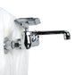 Nantucket Sinks Premium Kitchen 9" Wallmount Chrome Brass Sink Faucet With Soap Dish (2 Hole/8" Spread)