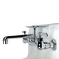 Nantucket Sinks Premium Kitchen 9" Wallmount Chrome Brass Sink Faucet With Soap Dish (2 Hole/8" Spread)