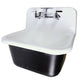 Nantucket Sinks Premium Kitchen 9" Wallmount Chrome Brass Sink Faucet With Soap Dish (2 Hole/8" Spread)
