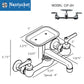 Nantucket Sinks Premium Kitchen 9" Wallmount Chrome Brass Sink Faucet With Soap Dish (2 Hole/8" Spread)