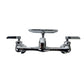 Nantucket Sinks Premium Kitchen 9" Wallmount Chrome Brass Sink Faucet With Soap Dish (2 Hole/8" Spread)