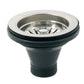 Nantucket Sinks Premium Kitchen " Brushed Satin Stainless Steel Basket Strainer Kitchen Drain
