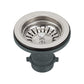 Nantucket Sinks Premium Kitchen " Brushed Satin Stainless Steel Basket Strainer Kitchen Drain